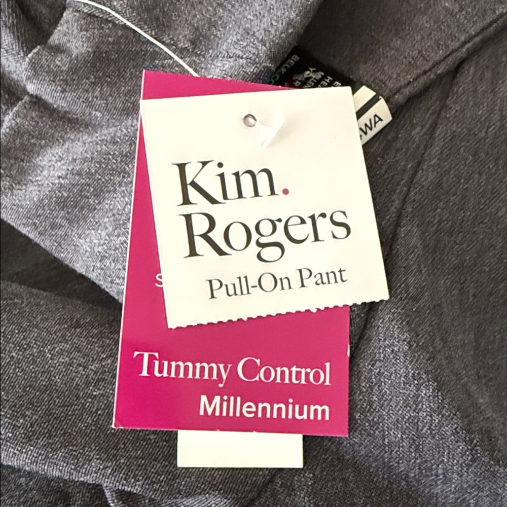 Plus Size Women Kim Rogers Tummy Control Pull On Pants Stretch Sz 24W Gray NWT - Picture 7 of 8